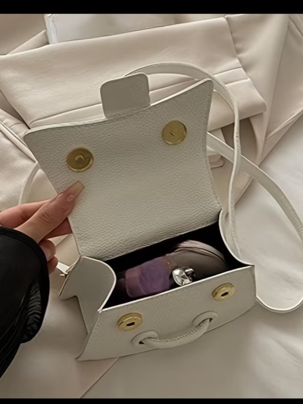 Affordable Fashion Finds Blush Pink Pebbled Top-Handle Satchel - Picture 3 of 3